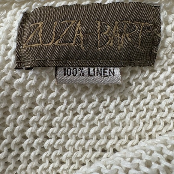 Beautiful Zuza Bart 100% Natural Linen Cropped Oversized Sweater. Lagenlook - Picture 6 of 12